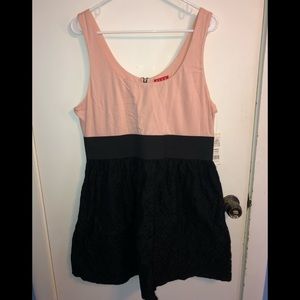 NWT Pink & Black Lace Dress